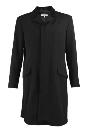 Mens Black Wool Vintage Frock Coat, 1990s